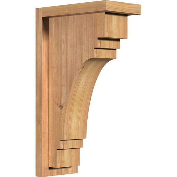 Ekena Millwork Pescadero Smooth Corbel w/Backplate, Western Red Cedar, 5 1/2"W x 10"D x 18"H COR06X10X18PEC01SWR - main